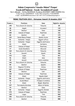 PREMI TELETHON 2014 - istituto comprensivo Maiuri