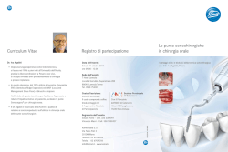 Le punte sonochirurgiche in chirurgia orale Registro