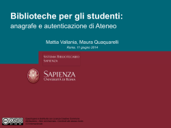 Biblioteche per gli studenti: anagrafe e