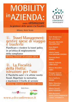 Scarica il programma - CDV Conference Management