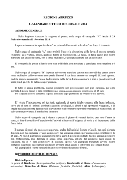 Calendario Ittico Regionale 2014