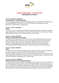 programma di viaggio