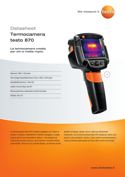Termocamera testo 870 Datasheet
