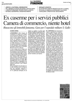 29 gennaio NAZ FI. Ex caserme per i servizi pubblici Camera di