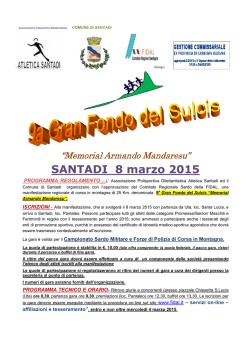 Santadi - FIDAL Sardegna