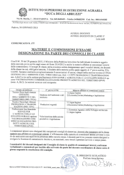 com_177 materie esami di stato - IIS Duca degli Abruzzi Padova