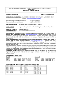 bando - Iscrizioni Canoa