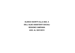 Albo Sez. A - ordine assistenti sociali campania