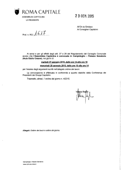 Convocazione e Ordine dei Lavori