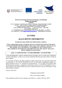 AVVISO ALLE DITTE OFFERENTI
