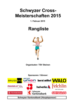Rangliste Schwyzer Cross- Meisterschaften 2015