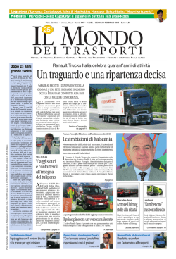 Gennaio/Febbraio 2015 - Il Mondo dei Trasporti