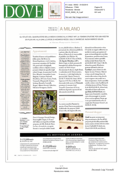 DOVE Trenta giorni a Milano