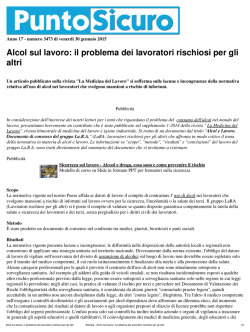 Alcol sul lavoro: il problema dei lavoratori rischiosi per