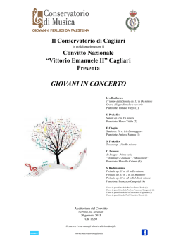 giovani in concerto - Conservatorio Pierluigi da Palestrina