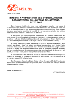 rimborsi a proprietari di beni storico artistici: dopo