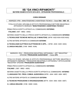 Elenco delle materie