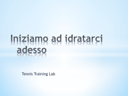 Iniziamo ad idratarci adessso