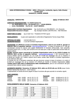 bando - Iscrizioni Canoa
