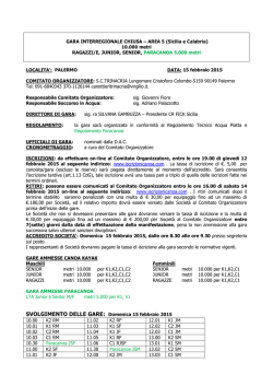 bando - Iscrizioni Canoa