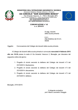 Comunicazione 45 - III Circolo Didattico Statale