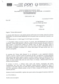 Download Circolare del Dirigente Scolastico 27 gennaio 2015