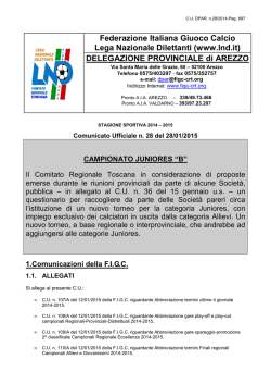 CU.DPAR n.28 - Figc - Comitato Regionale Toscana