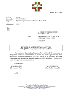 Roma, 30.01.2015 - Ordine dei Farmacisti della provincia di Padova