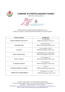 Elenco delle associazioni aderenti alla Consulta delle Associazioni