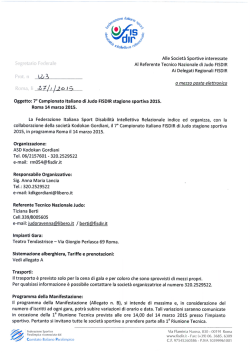 Circolare campionato italiano di judo 2015