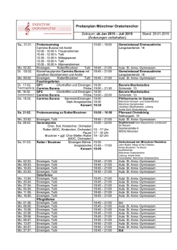 Probenplan MOC - M&uuml;nchner Oratorienchor