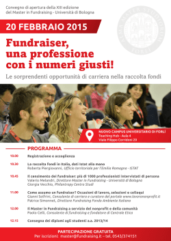 scarica la locandina - Master in Fundraising