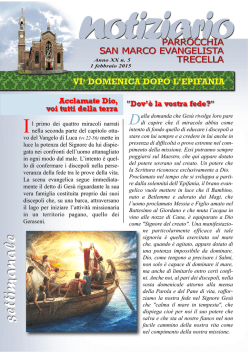 Notiziario 1 febbraio - Parrocchia S.Marco Evangelista