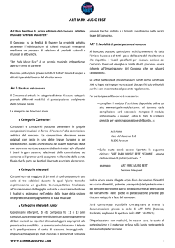 Scarica il Bando - Art Park Music Fest