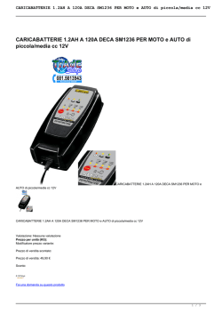 CARICABATTERIE 1.2AH A 120A DECA SM1236
