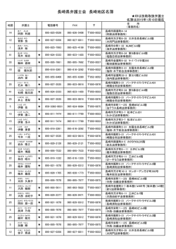 長崎県弁護士会 長崎地区名簿