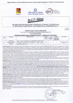 scadenza bando: ore 12 del 04/02/2015