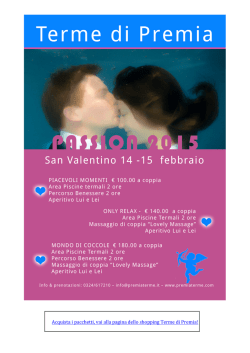 Acquista i pacchetti, vai alla pagina dello shopping Terme di Premia!