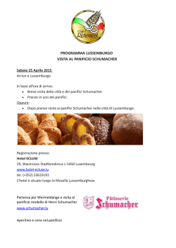 programma lussemburgo visita al panificio schumacher