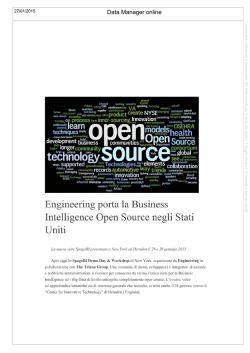 Engineering porta la Business Intelligence Open Source negli Stati