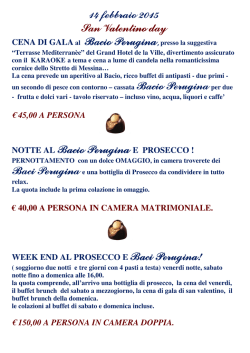 Pacchetti San Valentino 2015