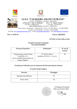Graduatoria def. E.E. Inglese
