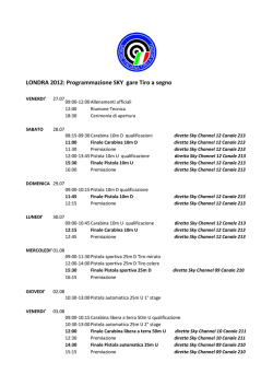 LONDRA 2012: Programmazione SKY gare Tiro a segno