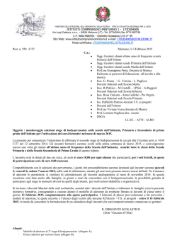 Monitoraggio adesioni stage di bodypercussion nelle scuole dell