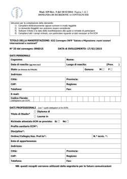 Scheda di iscrizione - Uniti contro l`AIDS