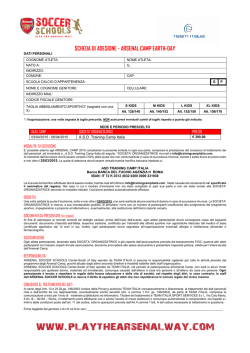 Scheda di adesione ARS_EARTH-DAY