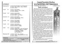 Comunit&agrave; Parrocchiale di Rovellasca la nostRa settimana