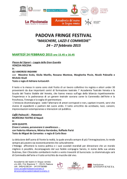 PADOVA FRINGE FESTIVAL - Commedia dell`Arte Day 2015