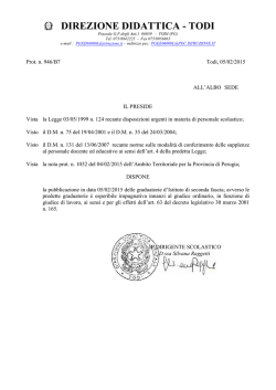 SCUOLA MEDIA STATALE - Circolo Didattico Todi