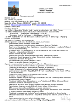 Il mio curriculum - Il Giardino di Daniele FIRENZE